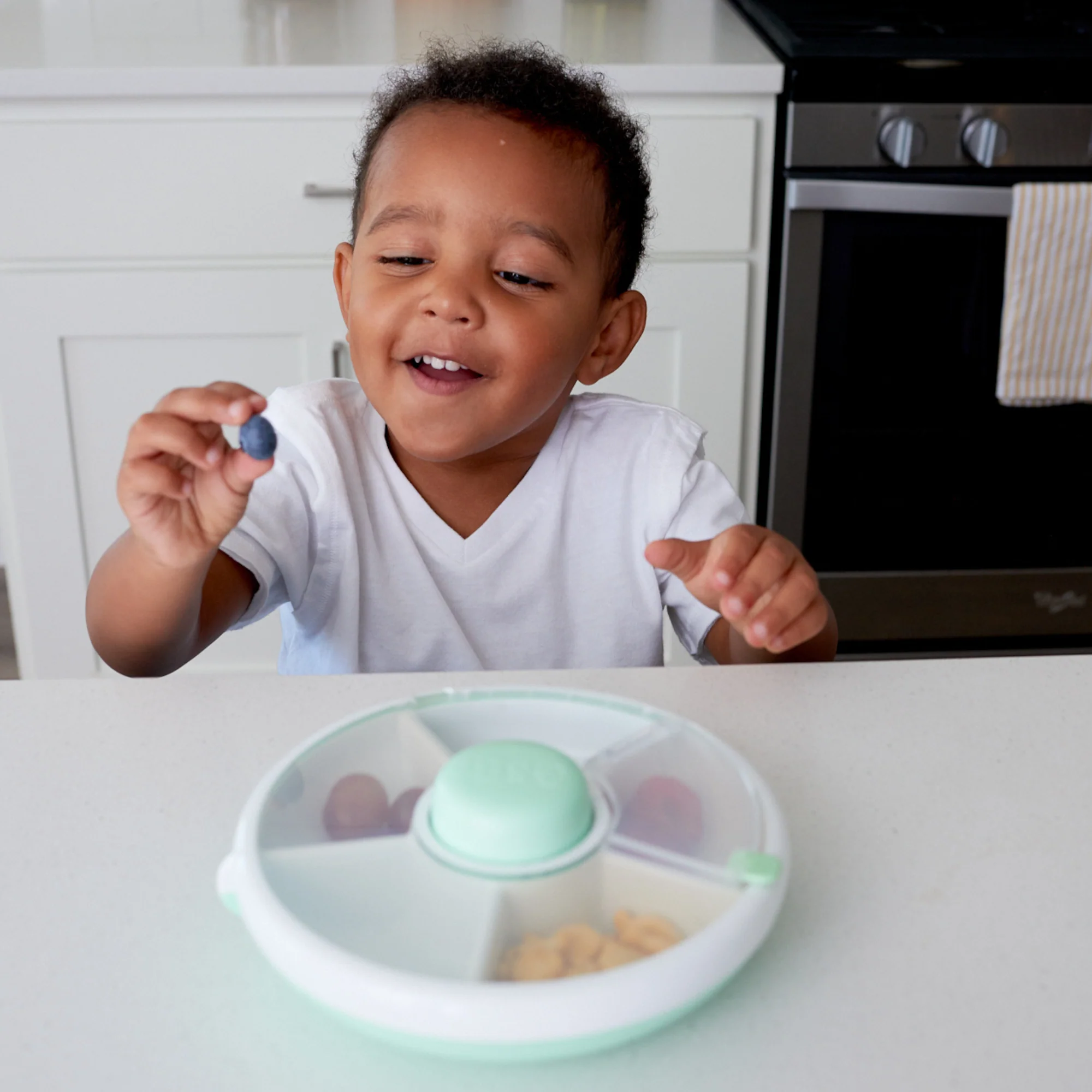 Yellow Sm - GoBe Kids Original Snack Spinner: Lemon Yellow - Image 6
