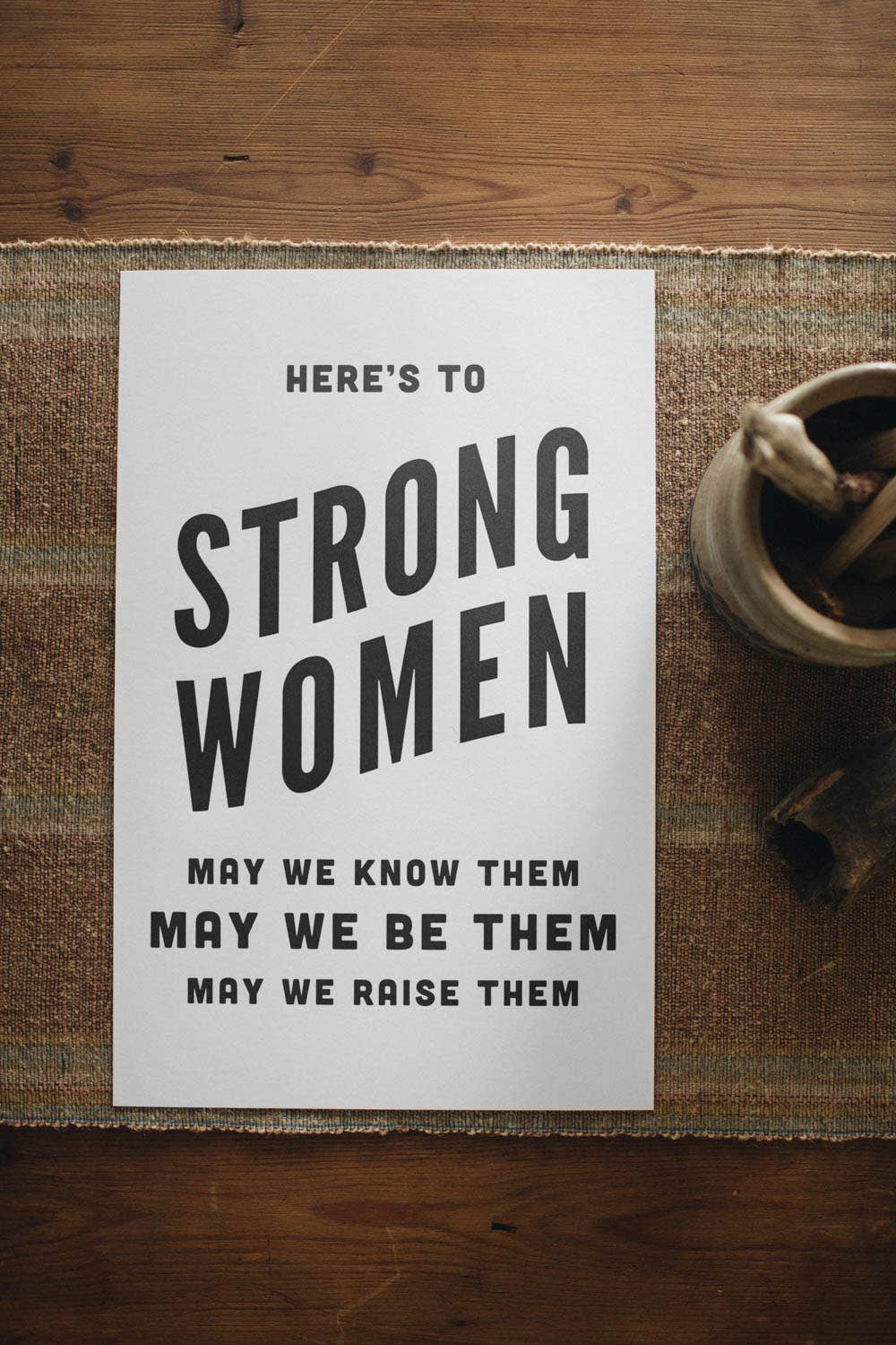 The Bee & The Fox - Letterpress: Here's to Strong Women