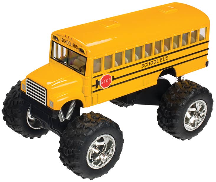 Monster School Bus, Pull Back Action, Die-Cast - Image 3