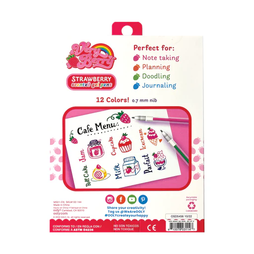 Very Berry Scented Gel Pens - Set of 12 - OOLY - Image 2